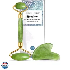 Gua Sha Facial Tools & Face Roller for Lift Wrinkless Natural Skincare Tool J...