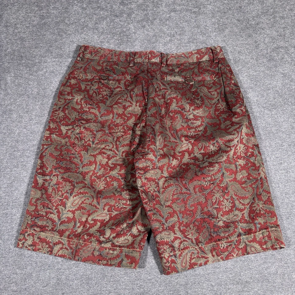 Polo Ralph Lauren Shorts Mens 32 Red Paisley Bandana Classic Fit Chino Vintage - Image 4 of 4