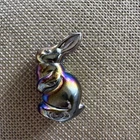 Fenton Amethyst Carnival Glass Bunny Rabbit Figurine- 2.5"