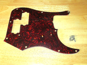 Fender 1974 Tortoise Shell 4 Ply Precision Bass Pickguard Partial