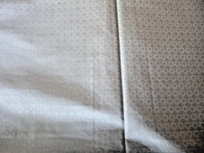 White Flowers on White Cotton Fabric 44" Wide x 36" long