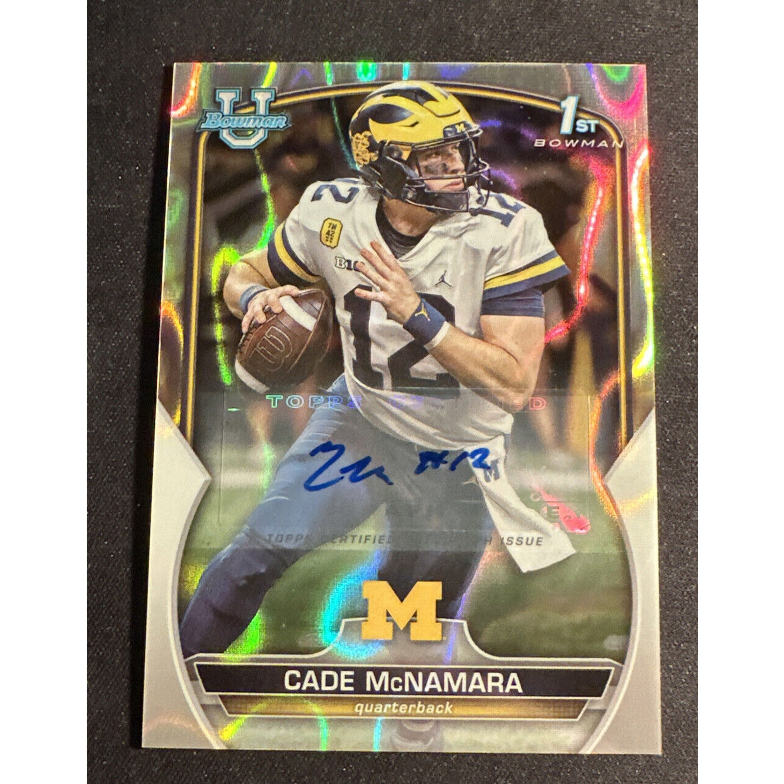 2022 Bowman U Chrome 1st Auto Lava Refractor Cade McNamara SP # /199 Michigan