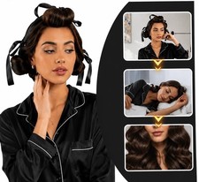 3PCS Satin Heatless Hair Curlers Overnight No Heat Curling Rod Soft Silk Rollers