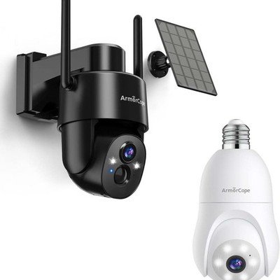 Armorcope Smart Battery Kamera 2K HD Solar-Sicherheitskamera, kabellos, für den