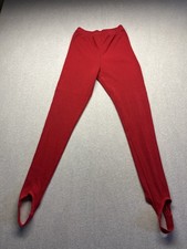 1980s Women  s Red Knit Stirrup Pants
