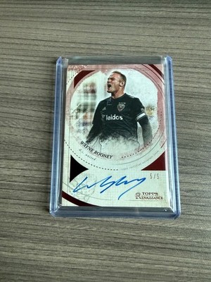 2025 Topps Chrome MLS Wayne Rooney Renaissance Auto RED /5 On-Card Auto SSP!