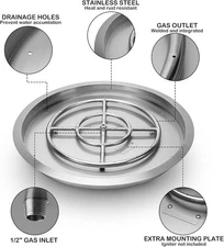 Stanbroil 31-Inch Round Fire Pit Burner Pan, Drop-in Fire Pit Insert, NEW