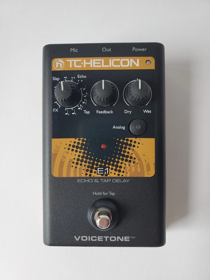 TC Helicon VoiceTone E1 - Vocal Delay & Echo Effects Pedal - Image 2 of 4