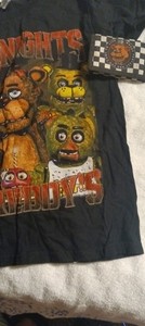 Gildan Five Nights at Freddy's Freddy Fazbear Youth M Black Cotton Tee