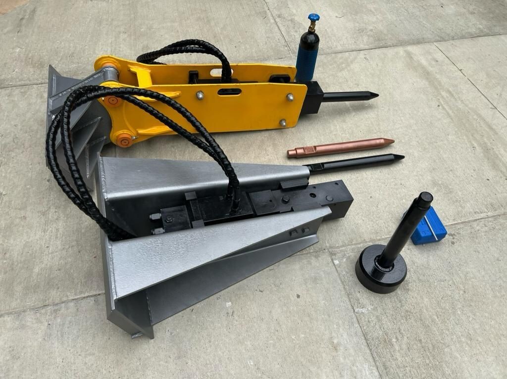 Mini Skid Steer Hydraulic Breaker Attachment 2in+ Rod 386Ibs=4 Jack