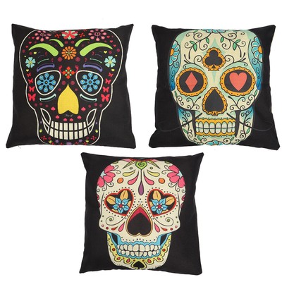 skull throw pillow