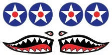 Cox .049 P-40 Warhawk Airplane Decal Set (Reproduction) 049