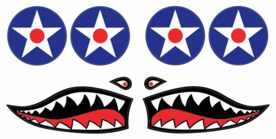 Cox .049 P-40 Warhawk Airplane Decal Set (Reproduction) 049