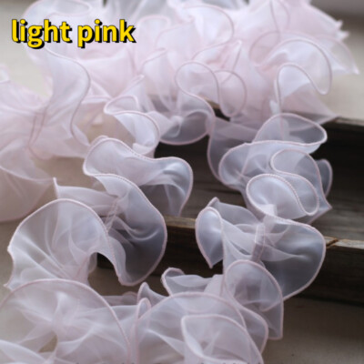 DIY Organza Ruffles Mesh Edging Bias Tape Lace Ribbon Pleated