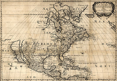 1650 Map North America Nicolas Sanson Amérique Septentrionale Wall Art Poster