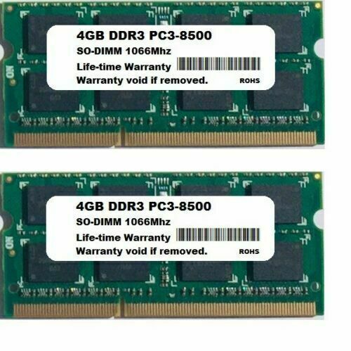 8GB 2x 4GB PC3-8500 Apple Mac Mini mid 2010 2.4 GHz Intel Core 2 