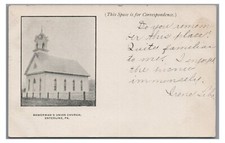 Bowerman's Union Church ENTERLINE PA Dauphin County Pennsylvania 1908 Postcard