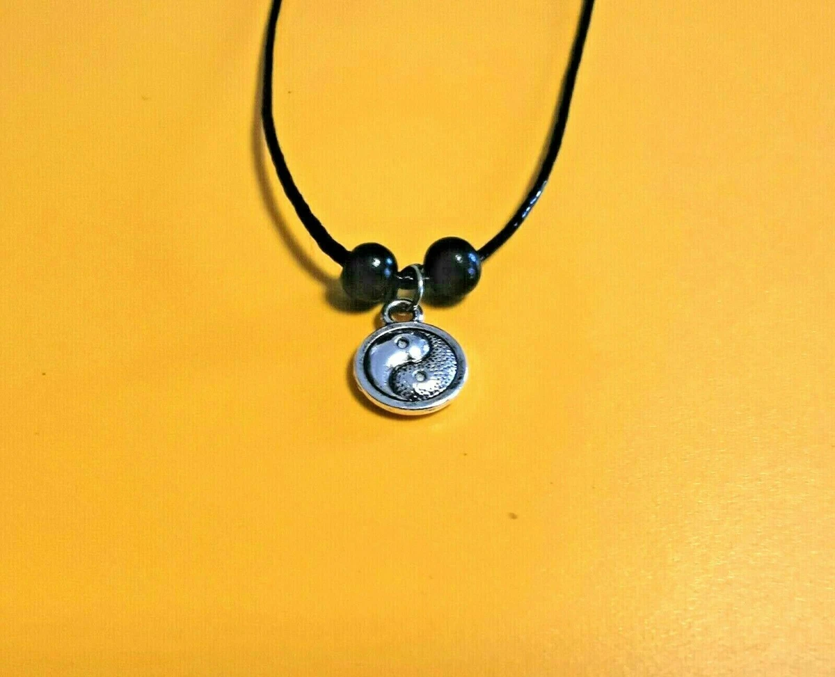Collana Uomo/donna Ying Yang Tao In Argento 925 – Con 2 Laccetti Neri E Incisione – Cuba Gioielli - Foto 2