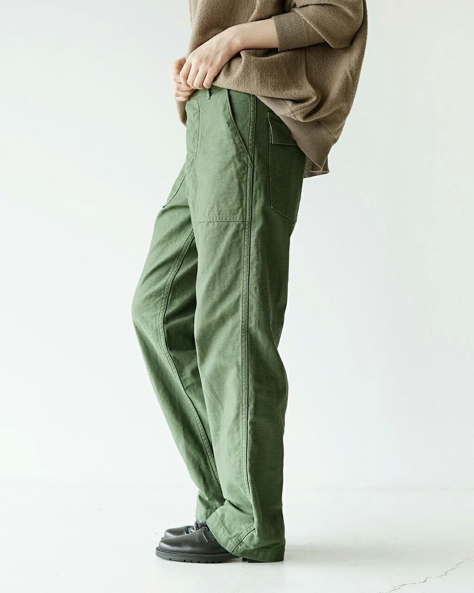 orSlow US Army Fatigue Pants Kahki Size 3 L Cotton Twill