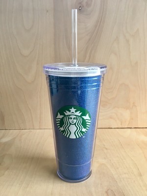 starbucks blue glitter tumbler