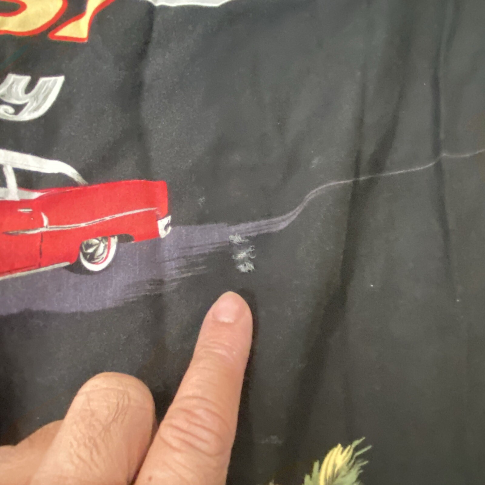 Vintage Paradise Found Hawaiian Shirt Mens 2XL Black Corvette Stingray RARE