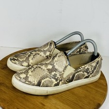 STEVE MADDEN Gills Snakeskin Light Slip-On Platform Sneakers Womens 8.5M