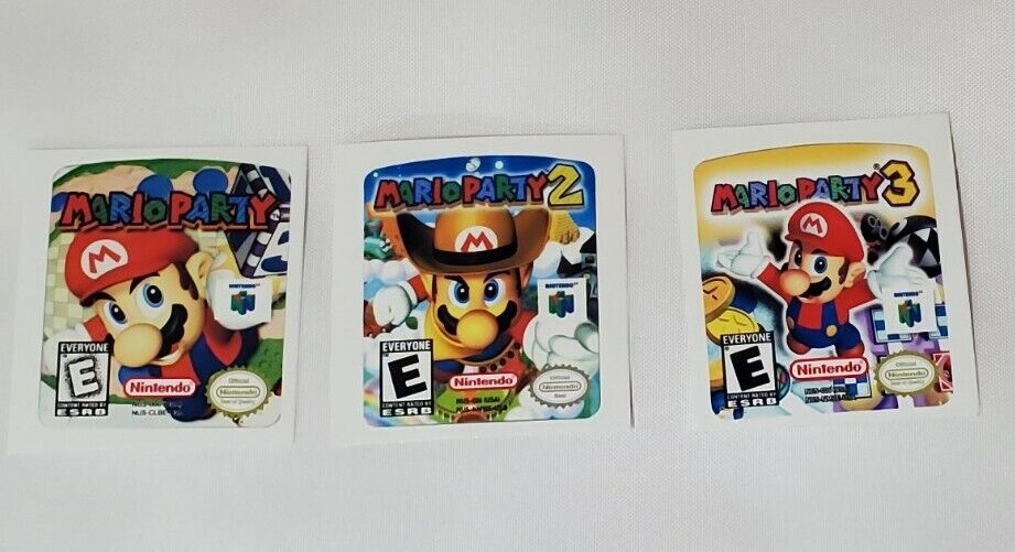 N64 Super Mario 64 Replacement Label Decal Sticker Nintendo 