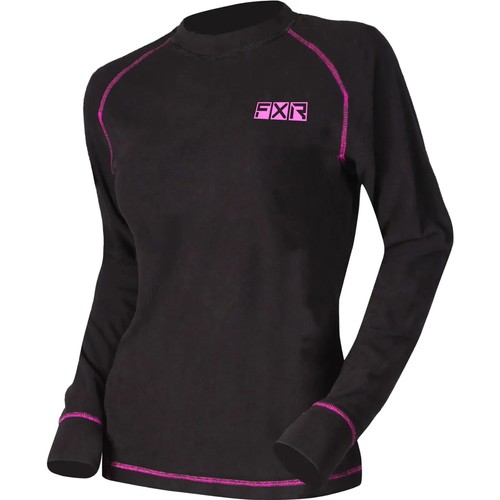 FXR RACING WOMEN'S PYRO THERMAL LONGSLEEVE TOP - BLACK/PINK - SKIING ...