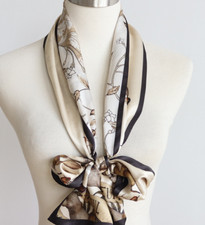 100 Mulberry Silk Scarf 150X16CM Women's Long Double sided Printed Scarf NEW