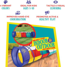 Play Tunnel for Kids - Pop up Tunnel Toys for Toddlers, Kids Multicolored Tun...