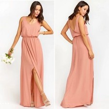 Show Me Your MuMu Kendall Maxi Dress Rustic Mauve Crisp Bridesmaid Formal XL