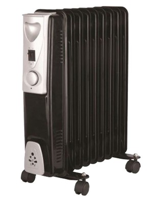 REMPLI D/'HUILE PORTABLE DE 2000W FIN 9 RADIATEUR RADIATEUR ÉLECTRIQUE CARAVANE BUREAU NOIR