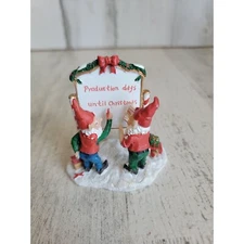Production days until Xmas elf sign Village accessory