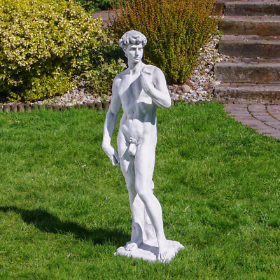 David von Michelangelo  Steinfigur 117 cm 67 kg Grau Weißbeton frostsicher