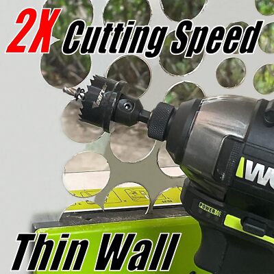 Ezarc 16pc Bi-Metal Hole Saw Set with 8% Cobalt, 48mm Deep Cut for