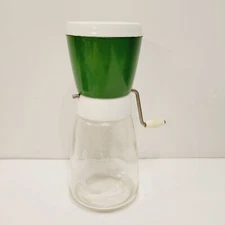 Vtg Federal Housewares Nuts and Spice Grinder Chopper Emerald Green MCM