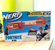 new NERF Fortnite 6-SH Dart Blaster 6 Rotating Drum toy with 6 Darts