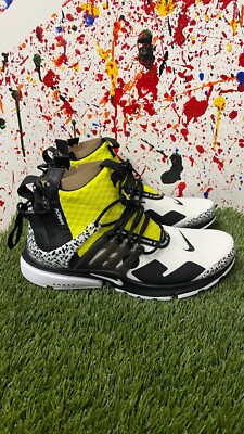 air presto mid acronym dynamic yellow on feet