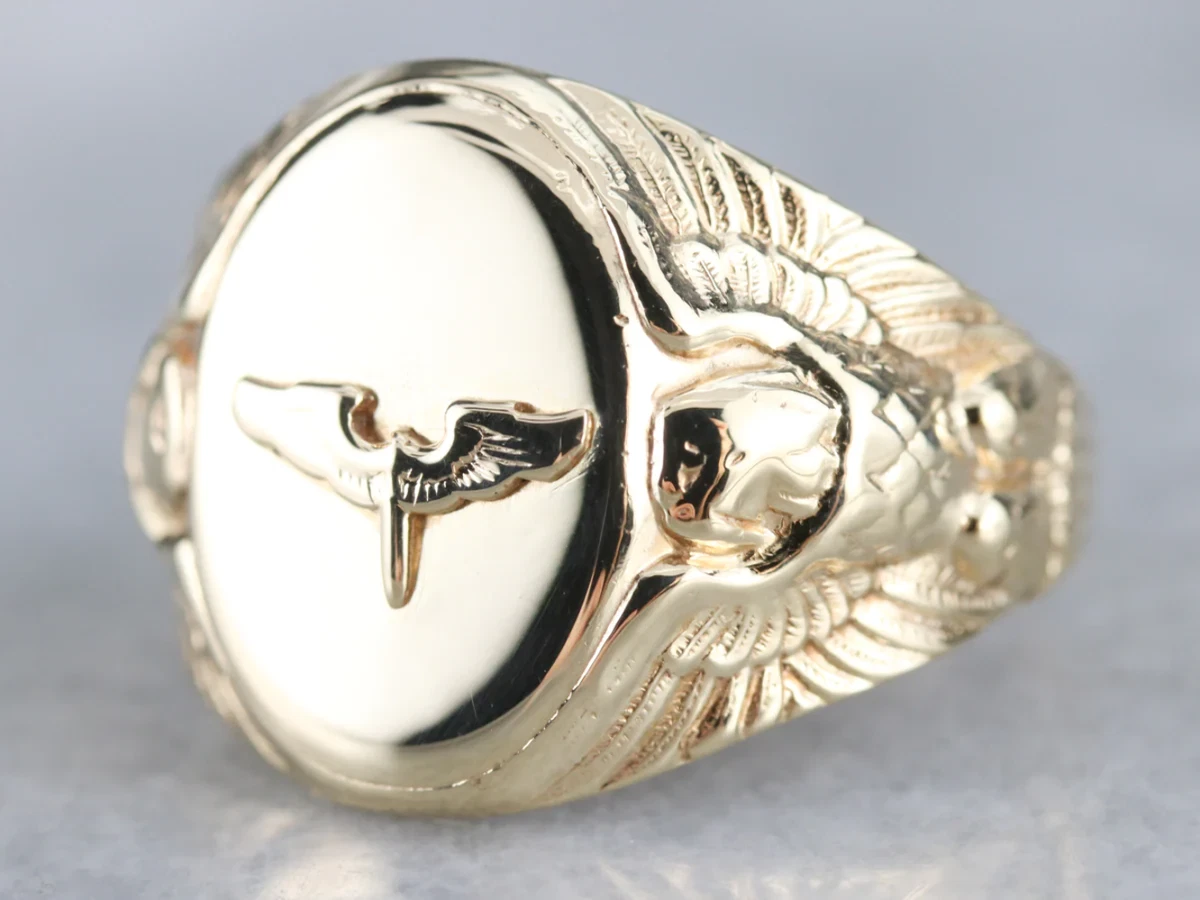 Ebay gold store signet ring