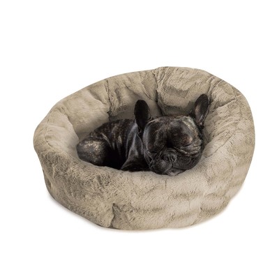 Quilted Slumber Oval Round Cuddler - Pet Dog Cat Bed - Washable Easy Care