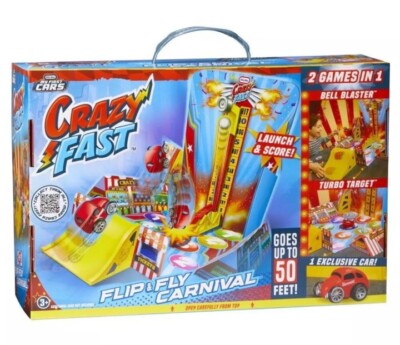 Little Tikes Crazy Fast Flip & Fly Carnival Playset One Exclusive Pullback Car