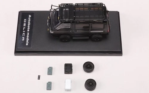 TG Autobots 1:64 schwarz Delica Off Road Mini Van Modell Spielzeug Diecast Metall Auto Box - Bild 9 von 11