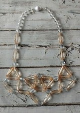 Gymboree Snowflake Glamour clear beaded necklace holiday winter Christmas snow
