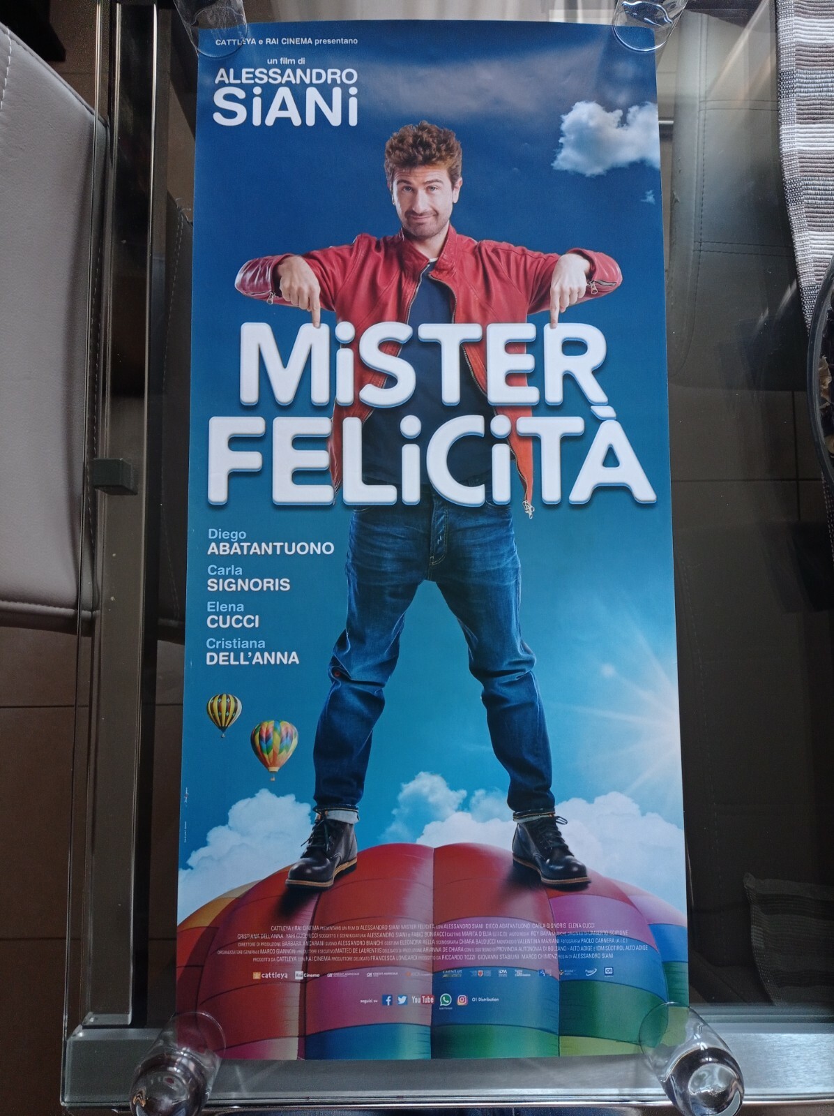 Locandina originale film Mister Felicità (2017) - Regia di Alessandro Siani