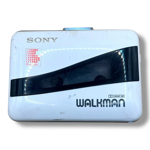 Sony Walkman WM-68 Bianco Vintage – Si Accende, Non Testato con Cassetta