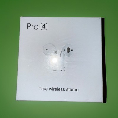 Pro 4 Earbuds Wireless (White). New Free Shipping USA