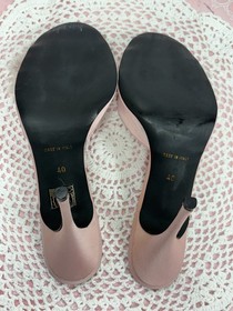Agent Provocateur-Women-Pink with feather pom-Heel Shoes- US-Sz-9/EUR-40.Italy-