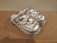 UGG Hi Shine Spaceslider Slide Silver 1149033 US Women US Size 9