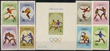 Romania 1968 Olympic Games, Mexico City / Athletics, series + block, MNH, OG c