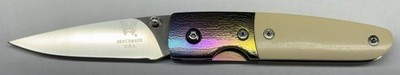 Benchmade 850 Mel Pardue Folding Knife ATS-34 Blade Titanium Bolsters